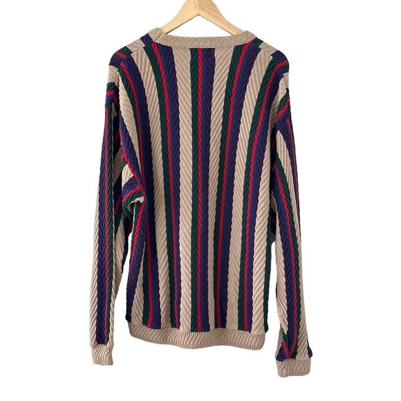 Vintage Duck Head Cable Knit Cotton Sweater - Cozy Retro Style with Character - Picture 3 of 6